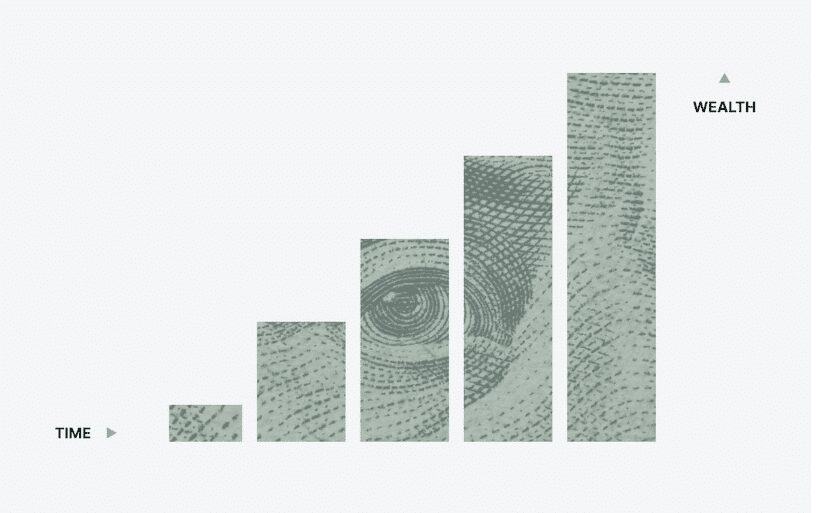 An-artistic-representation-of-a-column-chart-referencing-the-adage-that-time-is-money